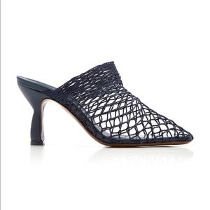 New NEOUS Bophy Leather Net Slide Mules|SEND OFFER